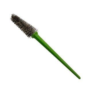 Vintage PRO Round Styling Hair Brush Green Handle‎ Pro Salon Tool Barrel Teasing